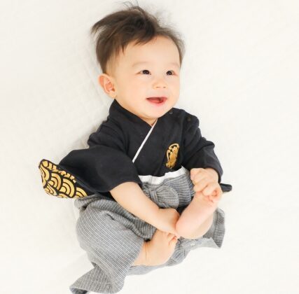 男の子袴ロンパース