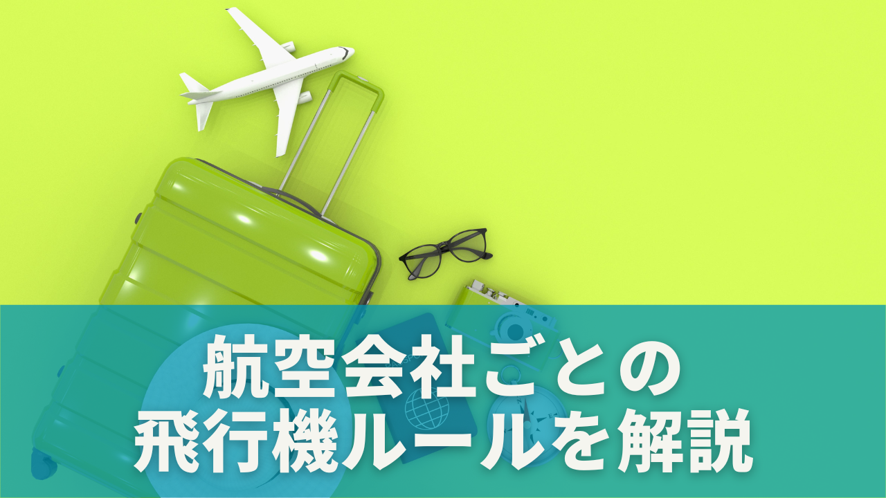 航空会社ごとの飛行機ルールを解説