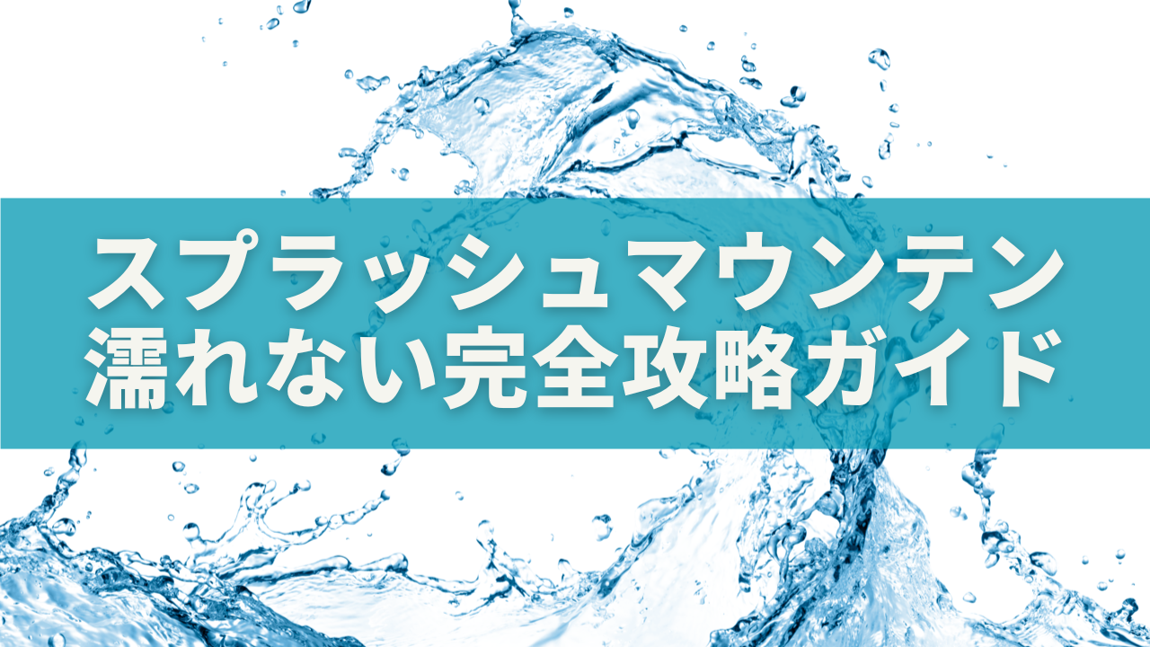 絶対に濡れたくない人必見！スプラッシュマウンテン濡れない完全攻略ガイド
